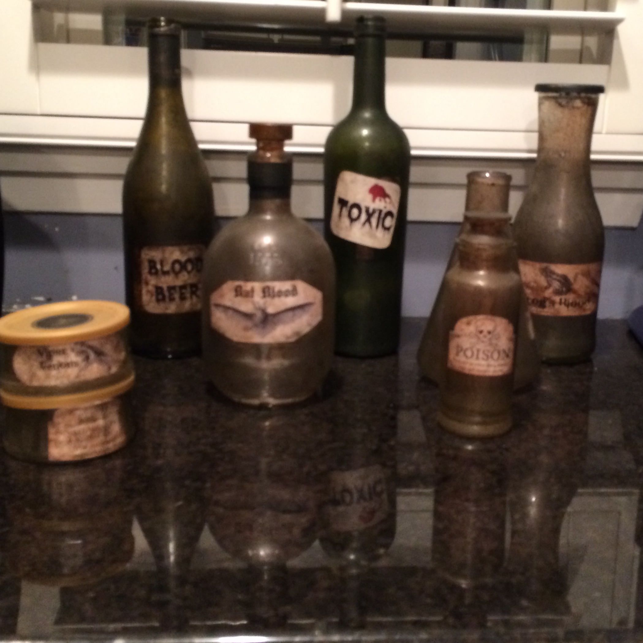 spooky bottle craft