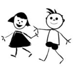 mom and dad stick figures